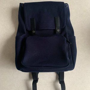 Women's Everlane Backpack in Navy Blue with Black Leather Accents - Never Worn!